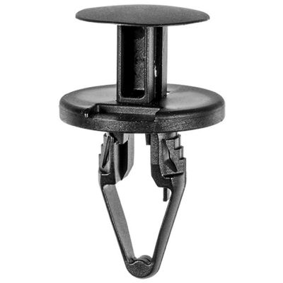 AVC20991 image(0) - AUVECO 20991 Push-Type with Closed End Flares and Air Dam Retainer, 20 mm Dia Head x 20 mm L Stem, Nylon, Black
