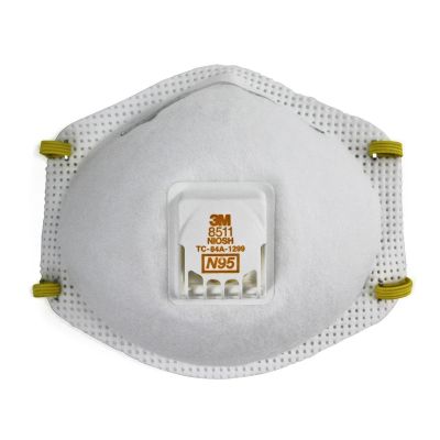 MMM54343 image(0) - 3M 54343 Molded Cup Particulate Respirator, Standard, N95 Filter Class, NIOSH Approved (Y/N): Yes