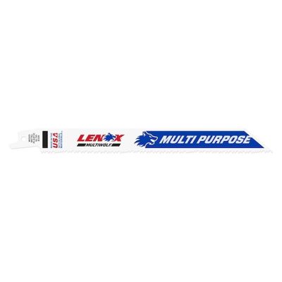 LEX20581S810R image(0) - Lenox Tools 8 Inch 10 TPI Bi-Metal Reciprocating Saw Blade - 1 Pack