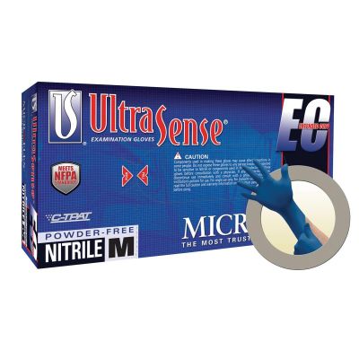 MFXUSE880M image(1) - Microflex ULTRASENSE EC NITRILE GLOVES M 100PK