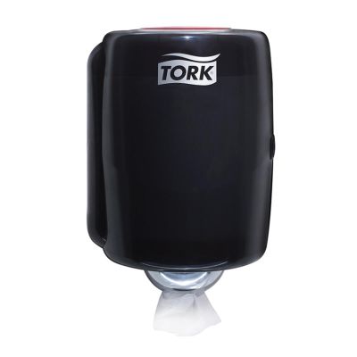 TOR659028A image(0) - Tork Molnlycke 659028 Dispenser, 9.1 in L x 14 in H x 9.8 in W, Plastic, Red/Smoke