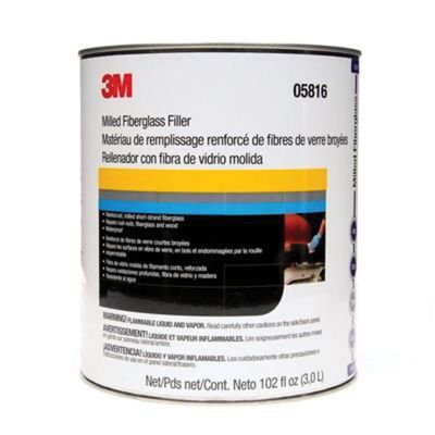MMM5816 image(0) - 3M 05816 Short Strand Milled Fiberglass Body Filler, 1 gal Can, Red, Paste