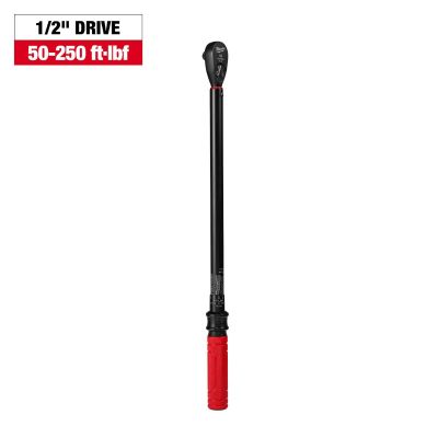 MLW48-22-9203 image(0) - Milwaukee Tool 1/2 Inch Drive Click Torque Wrench 50-250 ft-lbf