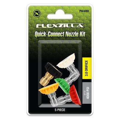 LEGPW4000 image(0) - Flexzilla Quick-Connect Nozzle Kit, Multiple Degrees, 5-Piece, 1/4", (3.0 orifice)