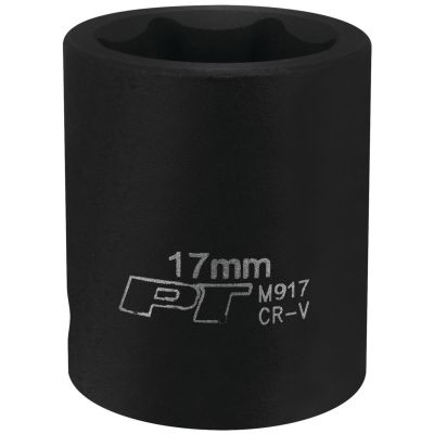 WLMM917 image(0) - Wilmar Corp. / Performance Tool 3/8" Dr. 17mm 6pt Impact Socket
