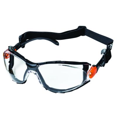 SRWS71912 image(0) - Sellstrom Safety Glasses - XPS502  Series - Indoor/Outdoor Lens -Black/Orange Frame - Sta-Clear&reg; AF/HC - Sealed