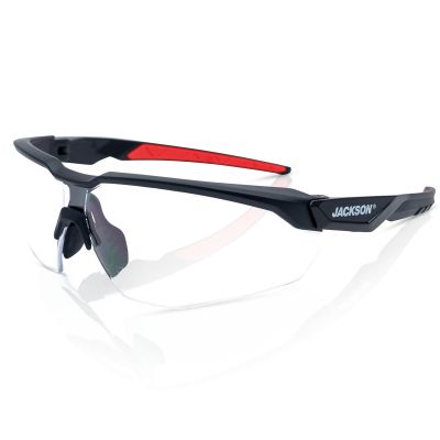 JCK45003 image(0) - Jackson Safety Safety Glasses - HyperGuard H-Series - Clear 2.0 Readers Lens - Black Half Frame - STA-CLEAR Anti-Fog
