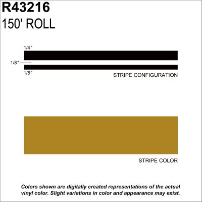 SHR43216 image(0) - SHARPLINE CONVERTING INC MS, 1/2" X 150'; Gold Metallic