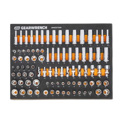 KDTGWMSSKT14MM image(0) - GearWrench 89 Piece 1/4" Drive Master Metric Socket Set in Foam Storage Tray