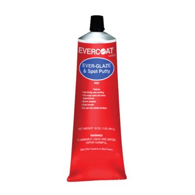FIB403 image(0) - Fibre glass Evercoat EVER-GLAZE 100403 Spot Putty, 4 lb Tube, Red, Paste