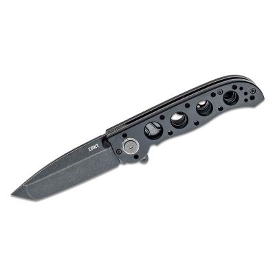 CRKM16-02DB image(0) - CRKT (Columbia River Knife) M16-02DB D2 Stonewash Plain Blade Folding Knife with Deadbolt Lock Aluminum Handle - Black