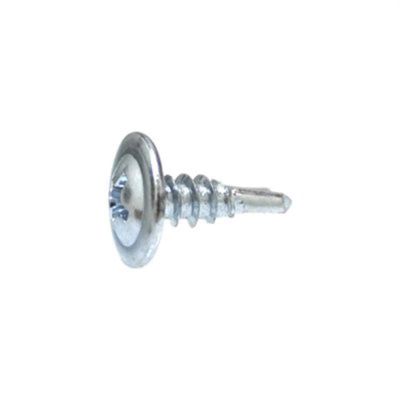 AVCAP15172 image(0) - AUVECO AP15172 Phillips Washer Head Teks Point Tapping Screw, #8 Screw x 1/2 in L x #2 Drill Point, Zinc
