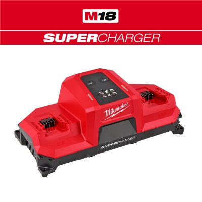 MLW48-59-1816 image(0) - Milwaukee Tool M18 Dual Bay Simultaneous Super Charger w/ 4 Point Mounting