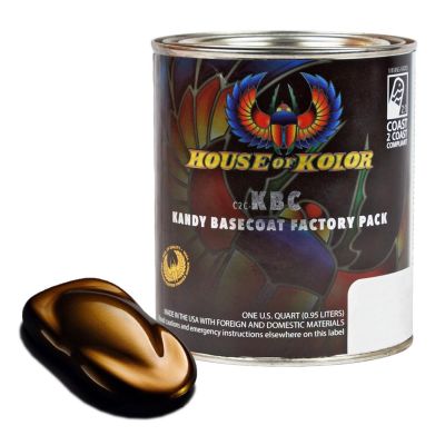HOKKBC12-Q01 image(0) - House Of Kolor SHIMRIN KBC12-Q01 Kandy Series Universal Basecoat, 1 qt Can, Pagan Gold