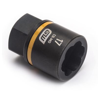 KDT84773 image(0) - GearWrench 3/8 Inch Drive Bolt Biter Impact Extraction Socket 17mm