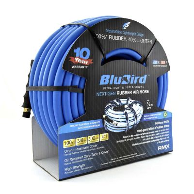 BLBBB38100 image(0) - BluBird Rubber Air Hose Assembly 3/8" x 100'