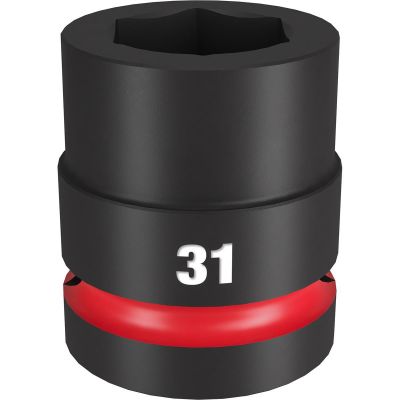 MLW49-66-6596 image(1) - Milwaukee Tool SHOCKWAVE Impact Duty  1"Drive 31MM Standard 6 Point Socket