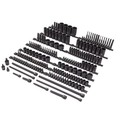 SUN10181 image(0) - SUNEX 3/8" & 1/2" Drive SAE & Metric 6 Point Standard & Deep With Star, E-Star, Tamperproof Star, Triple Square, & Hex Bit 181-Piece Master Impact Socket & Bit Socket Set
