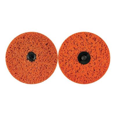 NOR31054 image(0) - Norton Bear-Tex Blaze 31054 Non-Woven Quick-Change Rapid Strip Disc, 4 in Dia, Extra Coarse Grade, Orange