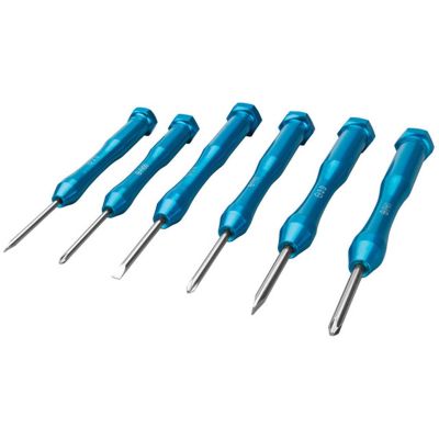 WLMW80032 image(0) - Wilmar Corp. / Performance Tool 6 pc. Aluminum Precision Screwdriver Set
