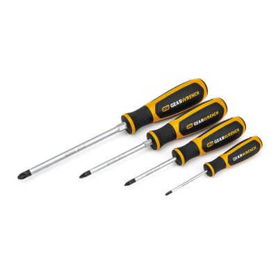 KDT80061H image(0) - GearWrench 4 Piece Pozidriv Dual Material Screwdriver Set