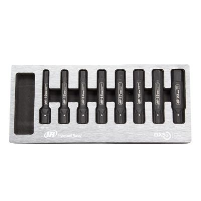 IRTDXS2KM8HB image(0) - Ingersoll Rand DXS2 Hex Bit Impact Socket Set, Metric, 8 pc