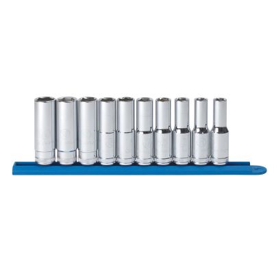 KDT80704 image(1) - GearWrench 10 Piece 1/2 Inch Drive 6 Point Deep Metric Socket Set