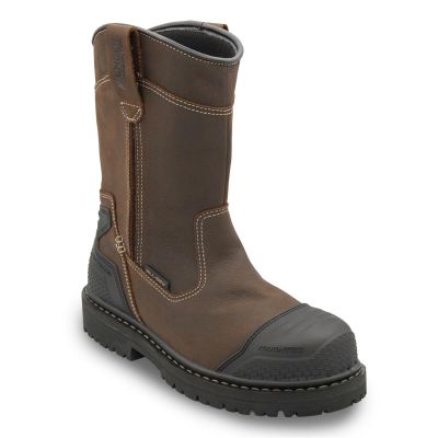 FSIA7386-11-5EE image(0) - Avenger Work Boots Hammer MAX Wellington - Men's - CN|EH|PR|WP|HR|SR|SF|B&W - Brown - Size: 11.5 - EE - (Extra Wide)