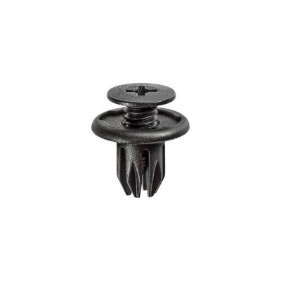 AVC17267 image(0) - AUVECO 17267 Push/Screw-Type with Open End Front and Rear Bumper Retainer, 20 mm Dia Head, Nylon, Black