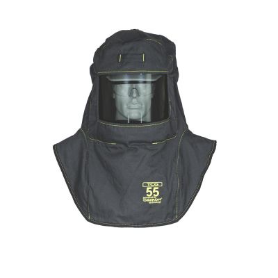 OBRTCG55-C image(0) - Oberon Hood with Hard Cap - Arc Flash - 55 Cal TCG™ - Color: Black - Window: True Color Grey (TCG™)