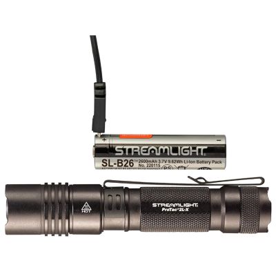 STL88083 image(0) - Streamlight 500 Lumen ProTac 2L-X USB Flashlight - Includes SL-B26 battery pack, USB cord and holster - Box