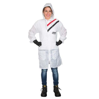EMM510156PLAIN-USAB image(0) - EMM Specilaties Colad 510156 5101 Series Blank Plain Spray Coat, Large, White, Nylon