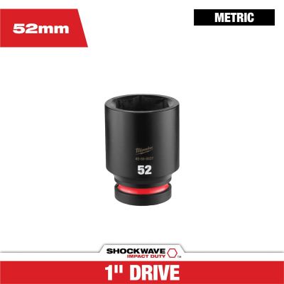 MLW49-66-6637 image(0) - Milwaukee Tool SHOCKWAVE&trade; Impact Duty 1" Drive 52MM Deep 6 Point Socket