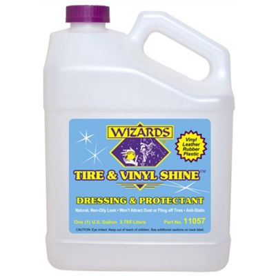 WZP11057 image(0) - Wizards Products Tire and Vinyl Shine 11057 Dressing and Protectant, 1 gal Can, White, Liquid