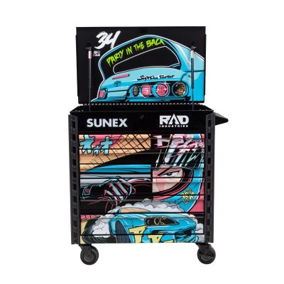SUN8056FDBKRADDAN image(0) - SUNEX RAD DAN Premium Full Drawer Service Cart