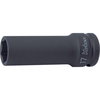 KKN14301M-14 image(0) - Ko-ken USA 14301M-14 1/2 Sq. Dr. Socket 14mm 6 point Length 80mm Thin walled