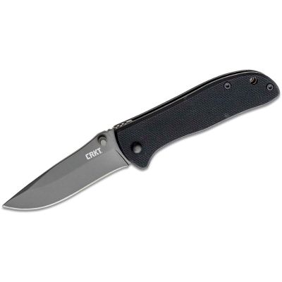 CRK6450K image(0) - CRKT (Columbia River Knife) Drifter 8Cr14MoV Titanium Nitride Plain Blade Folding Knife with Liner Lock G10 Handle - Black
