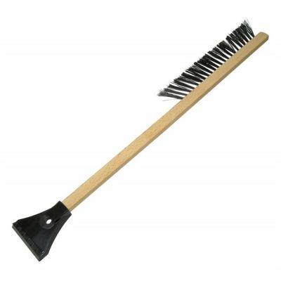 HPK2424FB image(0) - Hopkins Manufacturing 24 Inch Snow Brush and Scraper with Wood Handle