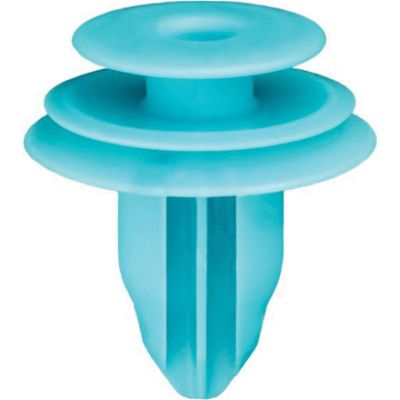 AVC20633 image(0) - AUVECO 20633 Triple Head Type 10 Trim Panel Retainer, (13 mm Dia Top x 18 mm Dia Bottom) Head, Nylon, Turquoise