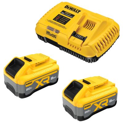 DWTDCB2108-2C image(0) - DeWalt 20V MAX XR POWERPACK 8Ah Battery 2-Pack with Charger