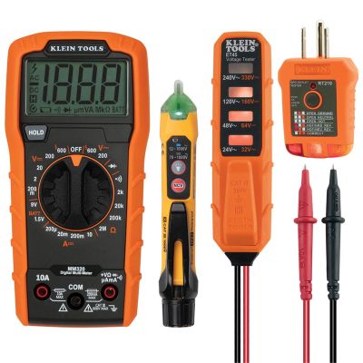 KLEMM320KIT image(0) - Klein Tools Digital Multimeter Electrical Test Kit