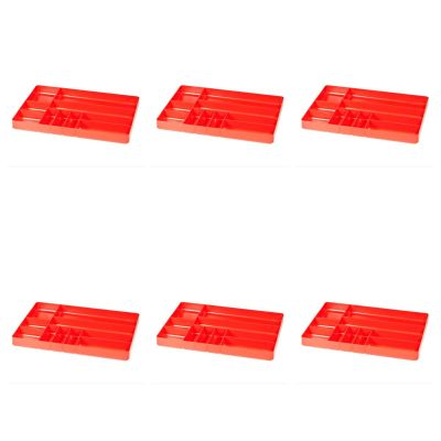 ERNTRAYPACKRED-TDE25 image(0) - Ernst Mfg. 10 Compartment Tool Organizer Tray, Red - 6 Pack