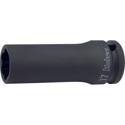KKN14310M-17 image(0) - Ko-ken USA 14310M-17 1/2 Sq. Dr. Socket 17mm Surface Drive Length 80mm