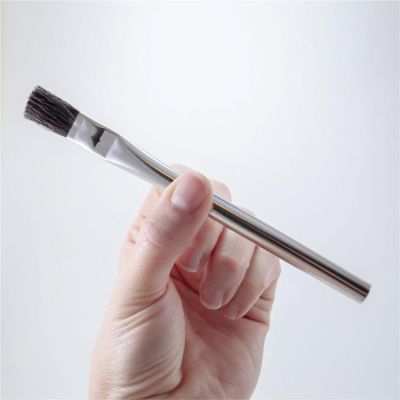 MAB7-2 image(0) - Mack Brushes 7-2 7 Series Acid Brush, #2, 6 in OAL, 1/2 in W, 100% Stiff Horsehair, Tin Handle