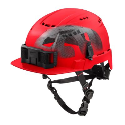 MLW48-73-1372 image(0) - Milwaukee Tool BOLT Red Front Brim Vented Safety Helmet with IMPACT ARMOR Liner (USA) - Type 2, Class C