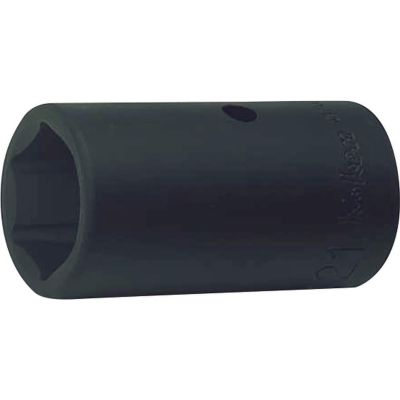 KKN14118M-19X21 image(0) - Ko-ken USA 14118M-19X21 1/2 Sq. Dr. Double Ended Socket 19 x 21mm 6 point Length 57mm
