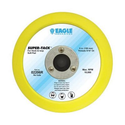 EAG2206R image(0) - Eagle Abrasives, Inc. KOVAX 02206R Soft Disc Pad, 6 in, 5/16-24 Arbor/Shank, Super-Tack Attachment