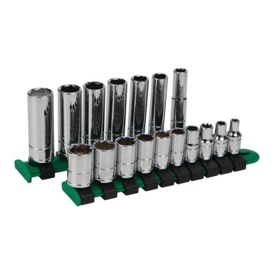 WLMW36302 image(0) - Wilmar Corp. / Performance Tool 17 pc. 1/4" Dr. Metric Socket Set