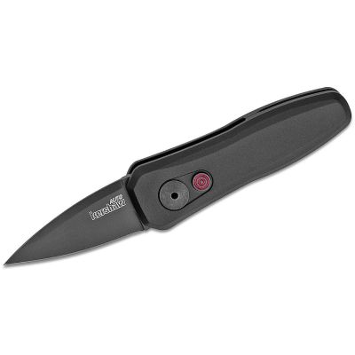 KER7500BLK image(0) - Kershaw Launch 4 Automatic Push-Button Lock Spear Point Blade EDC Folding Knife - Black - $1000 Min Vendor Direct Auto Knives Only. Cannot Ship to  CT, DE, MN, VT. Contact Sales Rep.
