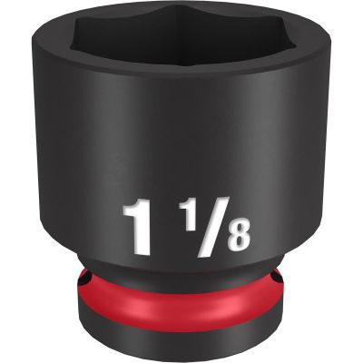 MLW49-66-6212 image(0) - Milwaukee Tool SHOCKWAVE Impact Duty  1/2"Drive 1-1/8" Standard 6 Point Socket